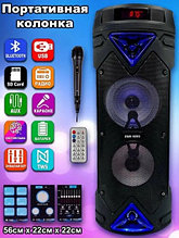 ZQS-6203 Беспроводная портативная колонка Bluetooth + пульт + микрофон + радио