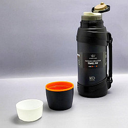 Термос вакуумный 2000 мл. Vacuum Sports из нержавеющей стали, чашка, клапан, ручка для транспортировки