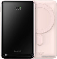 Внешний аккумулятор Baseus Magnetic Bracket Wireless Power Bank 20W 10000mAh (розовый)