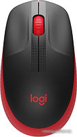 Мышь Logitech M190 (черный/красный)