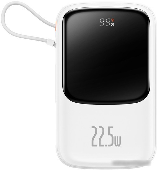 Внешний аккумулятор Baseus Qpow Pro Digital Display Fast Charge 10000mAh (белый) - фото 1 - id-p215472432