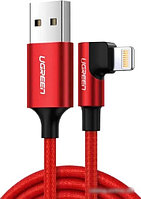 Кабель Ugreen US299 60555 USB Type-A - Lightning (1 м, красный)