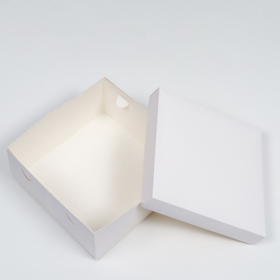 Коробка складная белая 25 х 25 х 12 см - фото 3 - id-p215472773