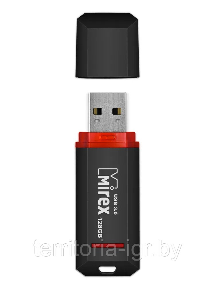 USB-накопитель 128GB 13600-FM3BK128 Knight USB 3.0 черный Mirex - фото 3 - id-p215473862