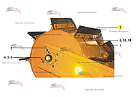 Резиновая деталь 16-M00-006-000-011 SPP.08791 для свеклопогрузчика Franz Kleine (Кляйн) RL 200 SF Mouse