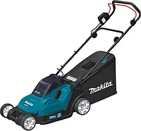 Газонокосилока аккумуляторная Makita DLM432PT2 LXT 2х18В, 950Вт, ширина 43см, травосб. 50л, 3в1