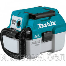 Пылесос аккумуляторный Makita DVC750LZ, LXT 18В, 1400 л/мин, 64мбар, 7.5л, 2