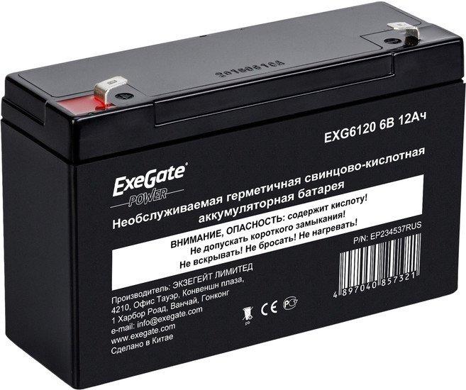 Аккумулятор для ИБП ExeGate Power EXG 6120 (6В/12 А·ч) [EP234537RUS] - фото 1 - id-p215479194