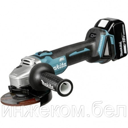 Углошлифовальная машина аккумуляторная Makita DGA504RF, 18V 125мм 1 аккум. 3,0A - фото 1 - id-p215478832