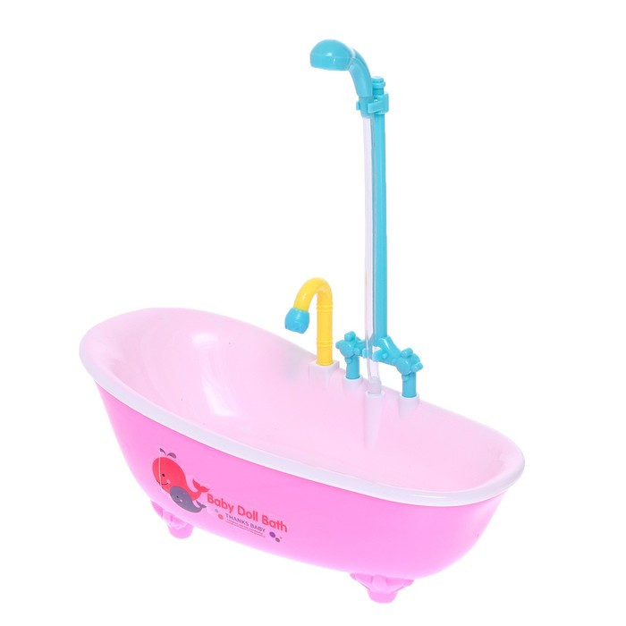 Игрушка «Ванна для кукол», с функциональным душем, цвета МИКС - фото 2 - id-p215480128