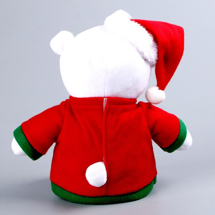 Мягкая игрушка «Мишка Лаппи» новогодняя, в красной кофте - фото 4 - id-p215481126