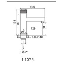 Смеситель для умывальника черный Ledeme L1076B, фото 3