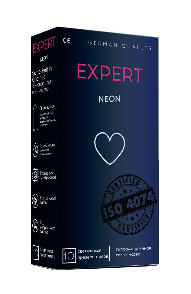 Презервативы EXPERT Neon, 10 шт., светящиеся