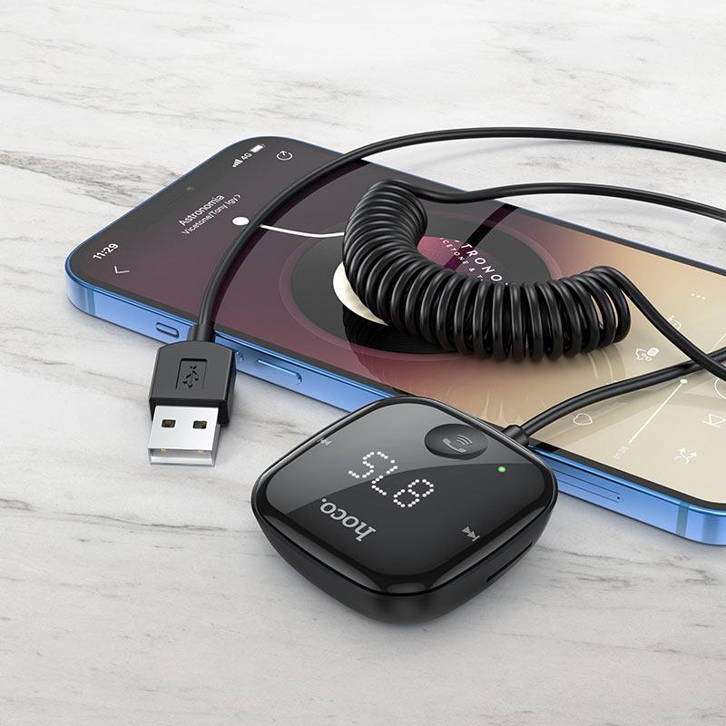 USB FM-модулятор с Bluethooth - Hoco E65, MicroSD, AUX, громкая связь - фото 7 - id-p215493861