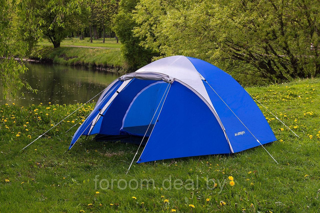 Палатка туристическая ACAMPER ACCO 4 (синий) - фото 3 - id-p215494706