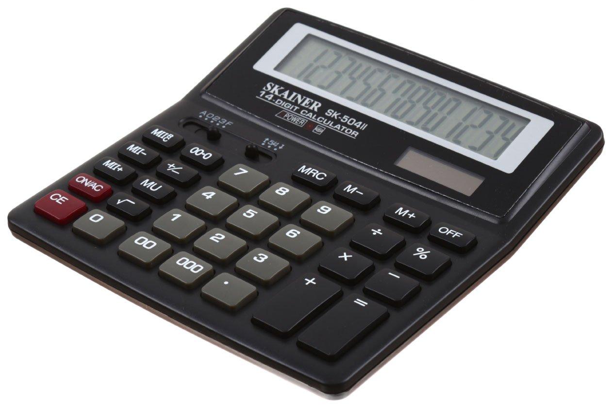 Калькулятор 14-разрядный Skainer SK-504II черный
