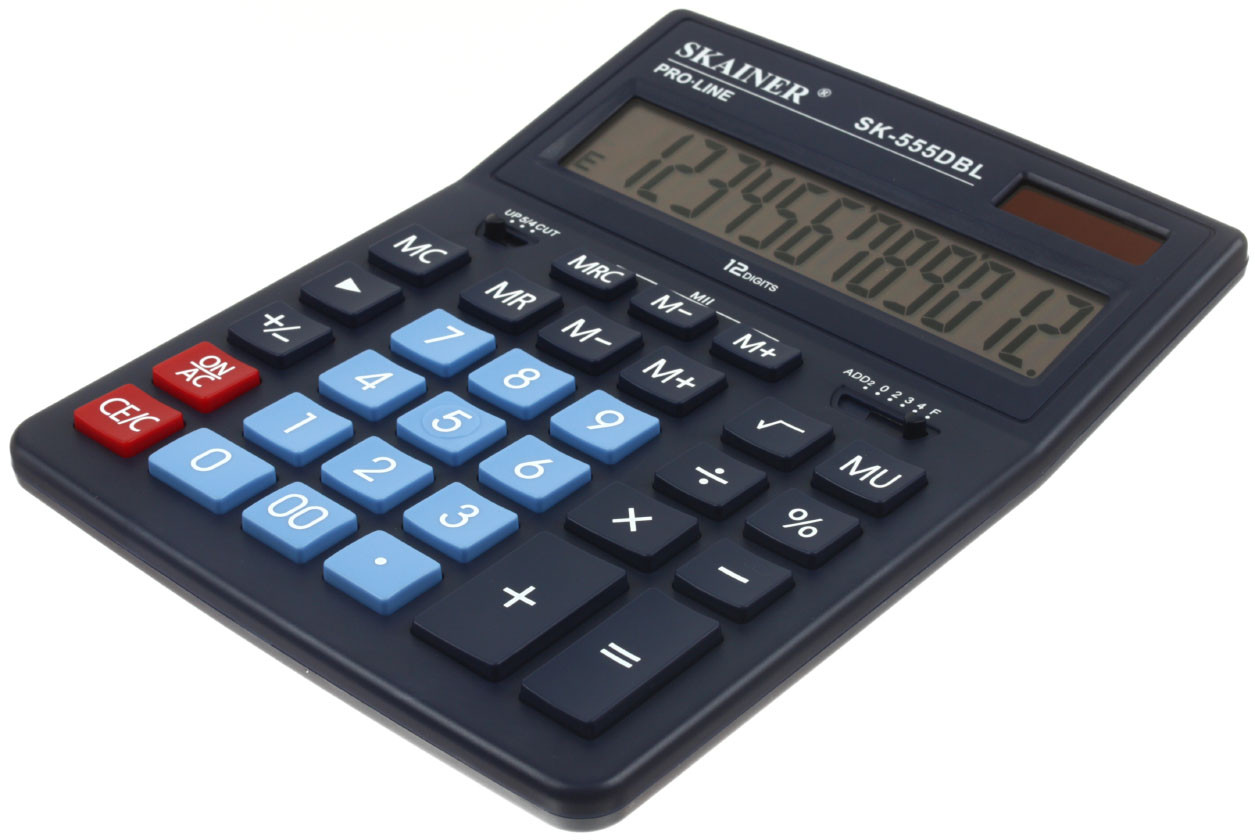 Калькулятор 12-разрядный Skainer SK-555 синий - фото 1 - id-p215494457