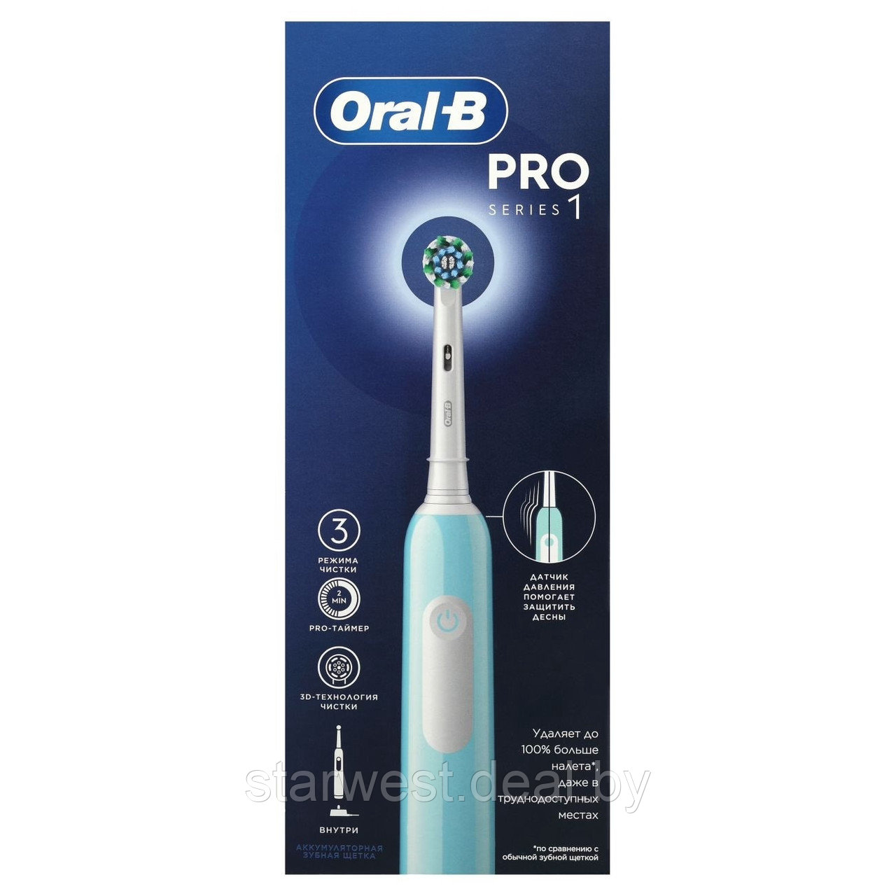 Oral-B Braun PRO Series 1 500 Cross Action Электрическая зубная щетка D305.513.3 - фото 2 - id-p215496047