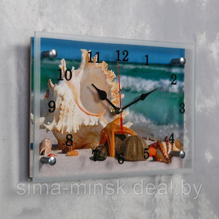 Часы-картина настенные, серия: Море, "Ракушки", 30х20 см - фото 2 - id-p215496296