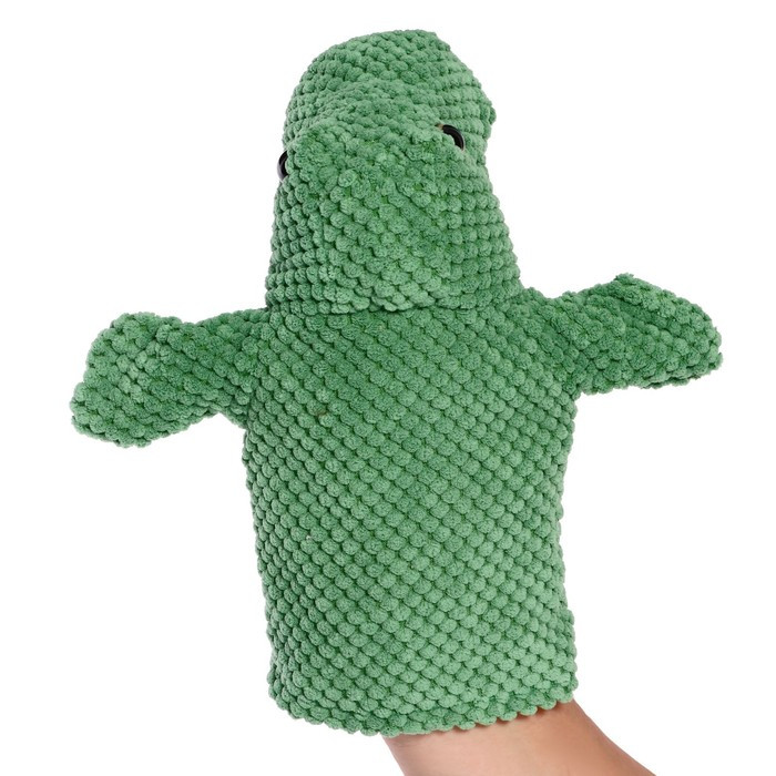 Мягкая игрушка на руку «Динозавр», 26 см, цвет зелёный - фото 3 - id-p215498317