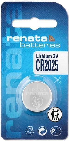 Элемент питания CR2025 - Renata, 3V, Lithium, 165mAh - фото 1 - id-p215498394