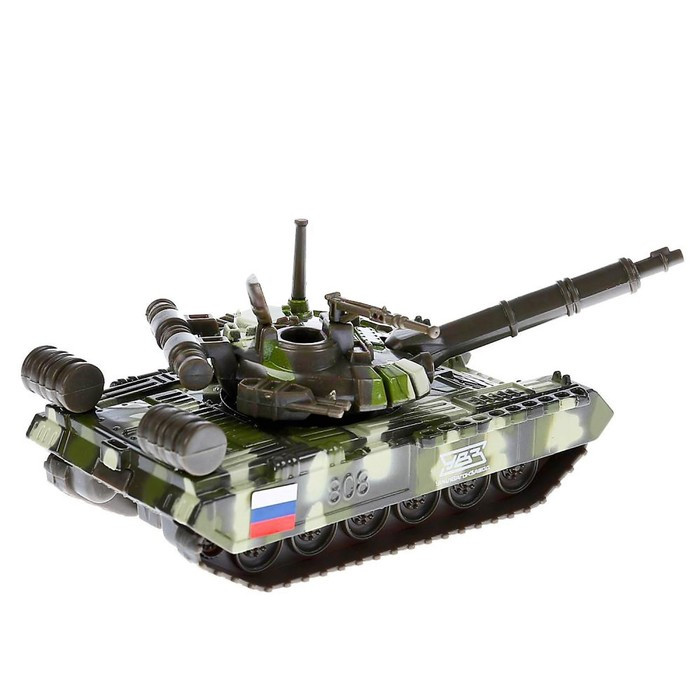 Машина металлическая «Танк T-90» 12 см, подвижные детали, инерционная - фото 3 - id-p215498428