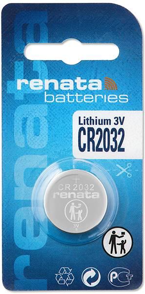 Элемент питания CR2032 - Renata, 3V, Lithium, 225mAh