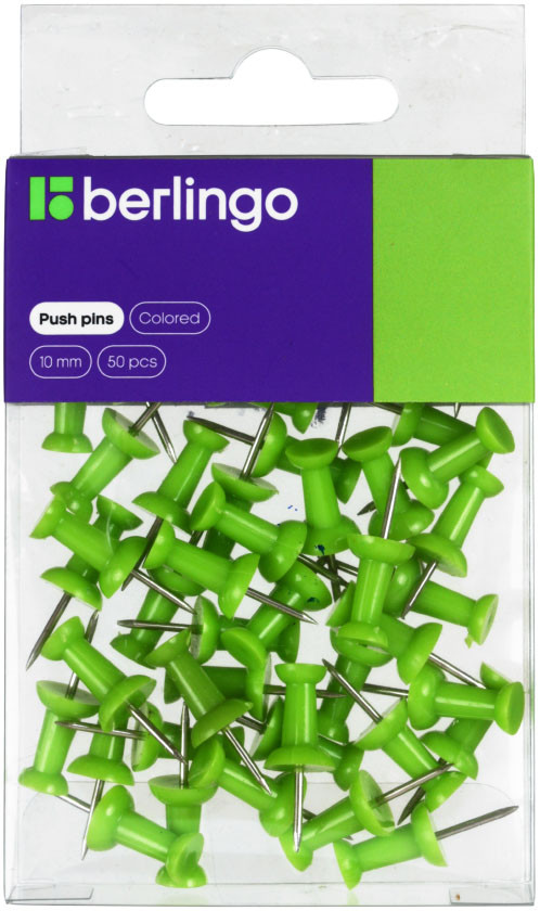 Кнопки силовые Berlingo 22 мм, 50 шт., зеленые - фото 2 - id-p185203085