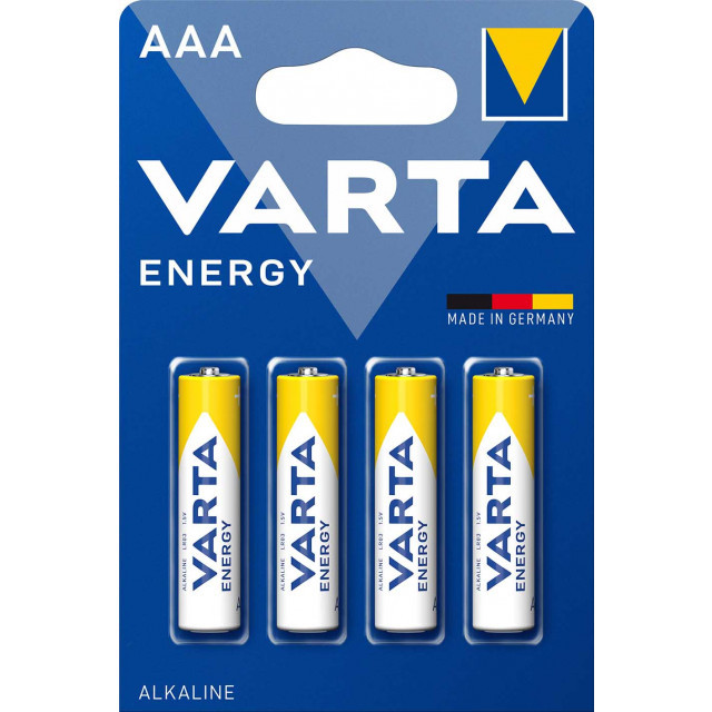 Батарейки LR03 - VARTA Energy, 1.5V, Alkaline (AAA), Made in Germany, 4шт. - фото 1 - id-p215500575