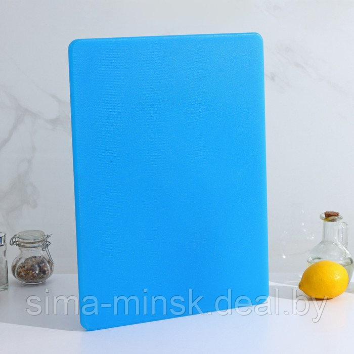 Доска профессиональная разделочная, 40×30 см, толщина 1,2 см, цвет синий - фото 4 - id-p215500510