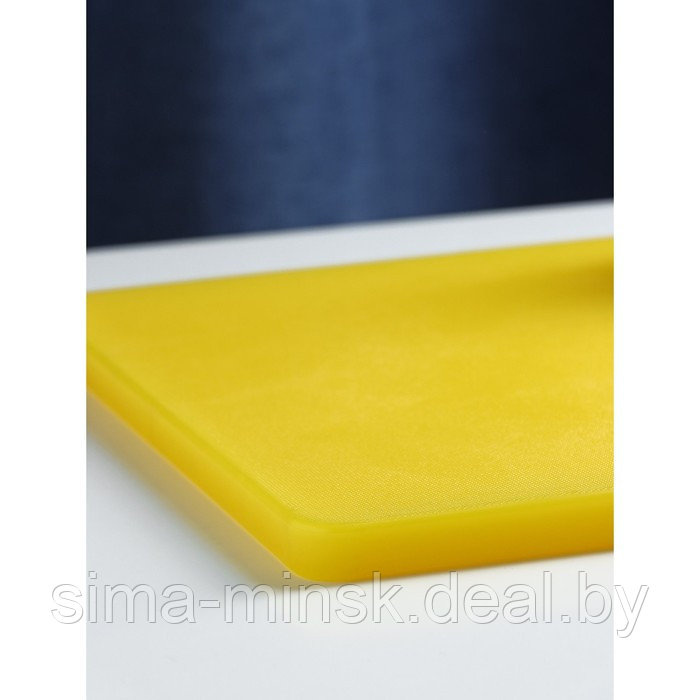 Доска профессиональная разделочная Доляна, 40×30 см, толщина 1,8 см, цвет жёлтый - фото 3 - id-p215500513