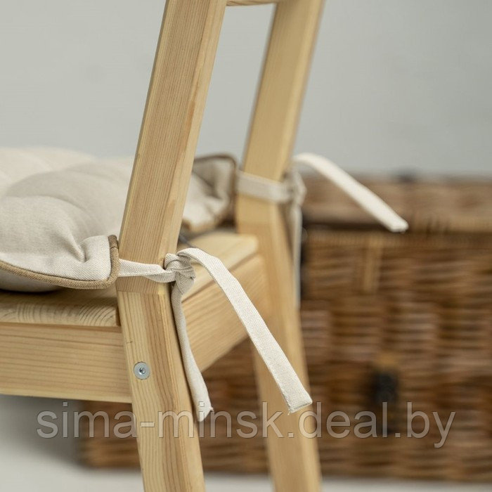 Подушка на стул «Ибица», размер 40х40 см, цвет кремовый - фото 2 - id-p215501910