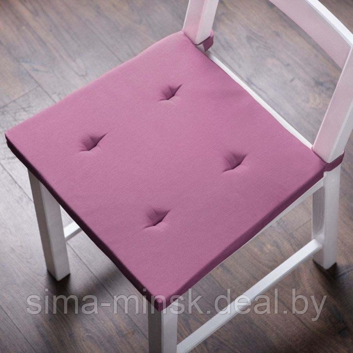 Комплект подушек для стула «Билли», размер 37х42 см, цвет бледно-розовый, 2 шт - фото 1 - id-p215501916