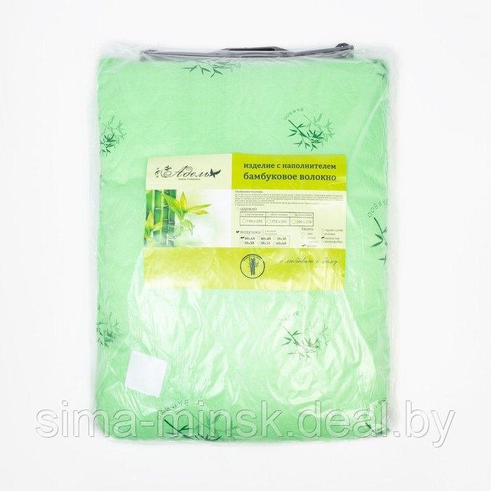 Подушка Бамбук ультрастеп 48х68 см, полиэфирное волокно, п/э 100% - фото 4 - id-p215502559
