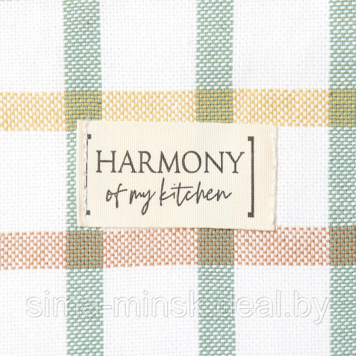 Набор Этель Harmony: фартук 60х70см, прихватка 19х19см, полотенце 40х73см, рогожка 186 г/м2 - фото 2 - id-p215502572
