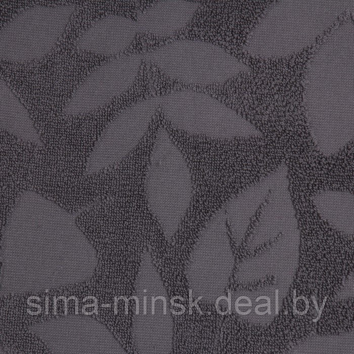 Полотенце махровое жаккардовое LoveLife Leaves 70х130 см, цвет тёмно-серый, 100% хл, 500 гр/м2 - фото 3 - id-p215502817