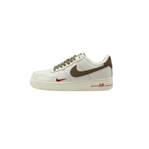 Nike Air Force 1 white/brown, фото 1