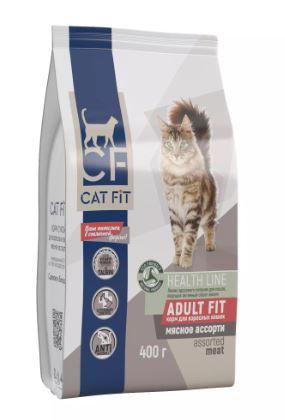 CAT FIT для взрослых кошек (мясное ассорти), 10 кг - фото 1 - id-p215506954