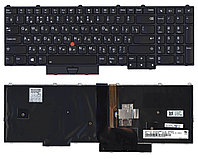 Клавиатура для ноутбука Lenovo ThinkPad P51, P71, чёрная, с подсветкой, с рамкой, RU