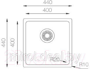 Мойка кухонная ZORG ZRE 4444 - фото 8 - id-p215515932