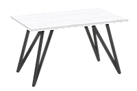 Обеденный стол Женева 2 (1200х700), ЛДСП Дуб белый крафт / Металлокаркас Графит