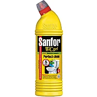 Средство чистящее для сантехники Sanfor универсальное, Лимонная свежесть, 1 л.