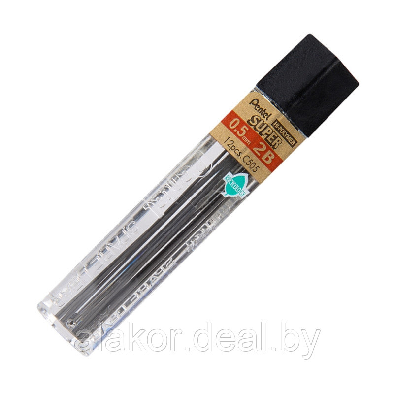 Грифели для автоматического карандаша Pentel "Hi-Polymer Super Lead", 0.5мм. B - фото 1 - id-p215517083