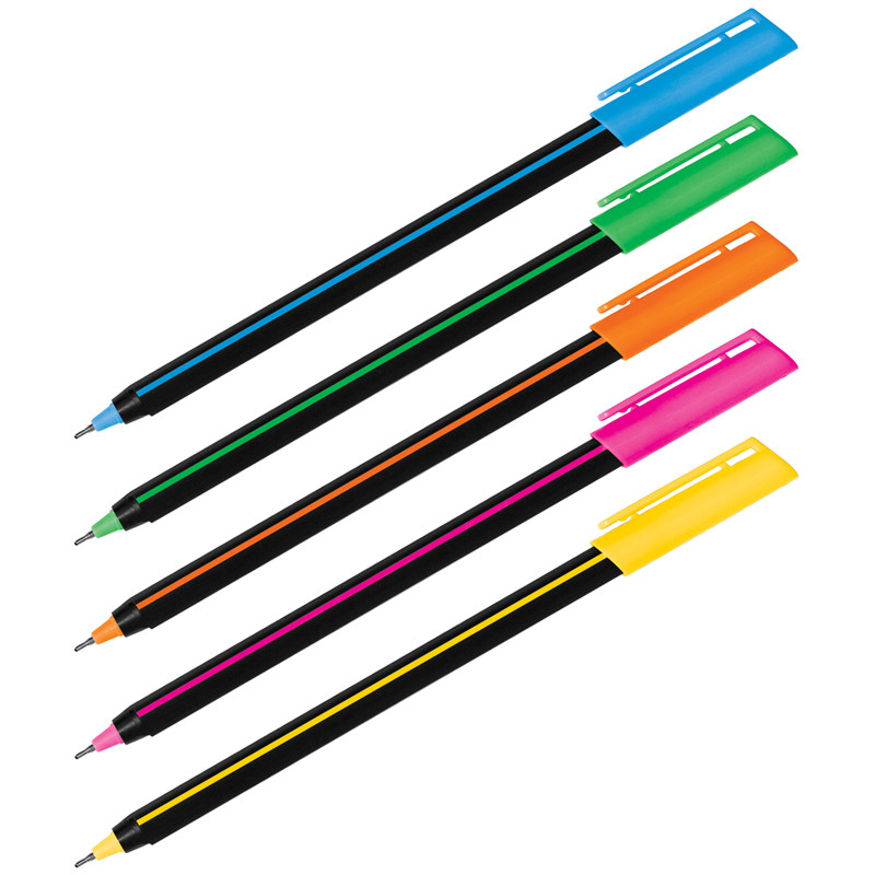 Ручка шариковая Luxor "Stick Soft Touch" синяя, 0,7мм, корпус ассорти, масляной стержень,19700/50BX - фото 1 - id-p215517092