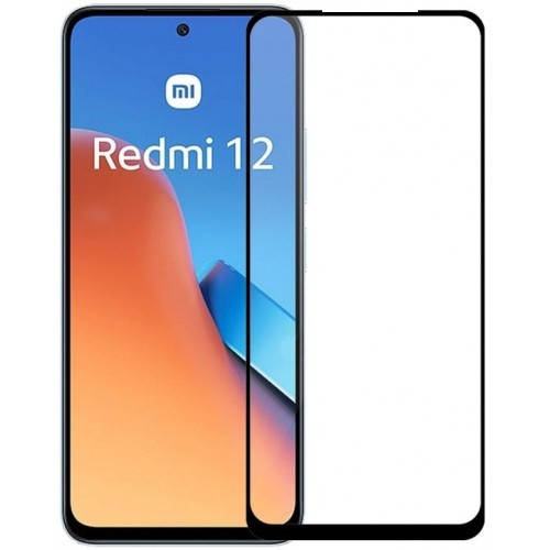 Защитное стекло для Xiaomi Redmi 12 ( 5D-9D с полной проклейкой ) черный