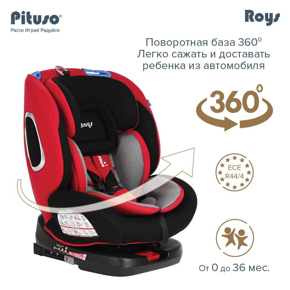 Детское автокресло Pituso Roys Isofix (0-36 кг) Rubin Grey/Рубиново-Серый - фото 8 - id-p215517243