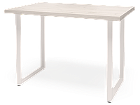 Стол Ницца (1600х800), ЛДСП Дуб белый крафт / Металлокаркас Белый