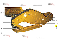 Шестигранный винт M 20x200 8.8 2733 для свеклопогрузчика Franz Kleine (Кляйн) RL 200 SF Mouse (Мышка)