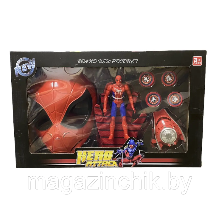 Набор игровой Человек паук wL 8819, стреляет дисками, перчатка, маска - фото 1 - id-p215518586