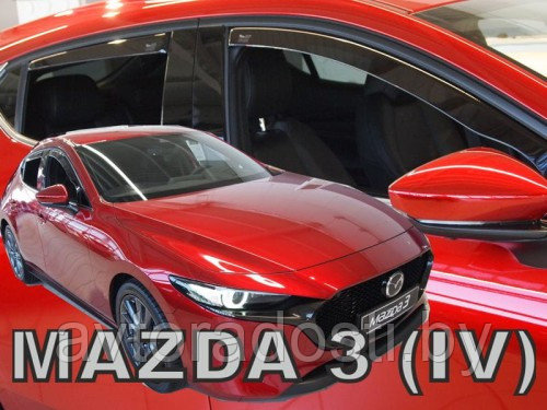 Ветровики вставные для Mazda 3 IV (2019-) хэтчбек / Мазда 3 [23176] (HEKO)